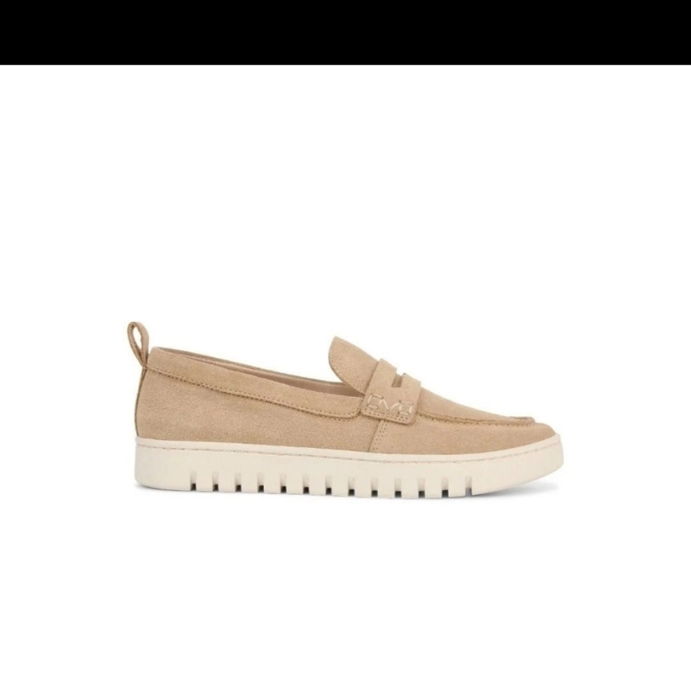 Vionic Women's Uptown Loafer Sand Suede Shoes - Picture 8 of 9